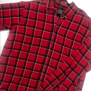 Abercrombie & Fitch Boyfriend Plaid Flannel in Red